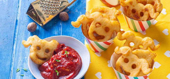 Картофельные смайлики с домашним кетчупом